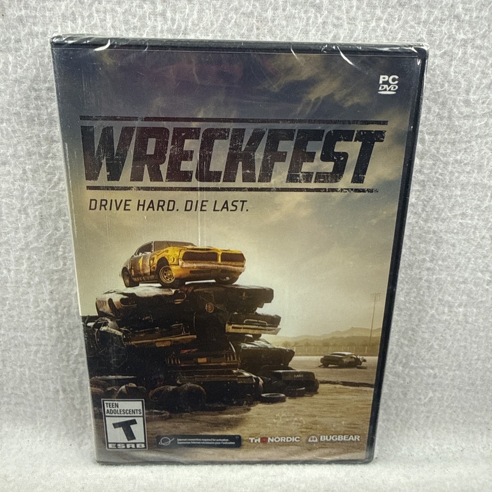 New! Wreckfest Drive Hard Die Last (PC DVD Game) Sealed Computer